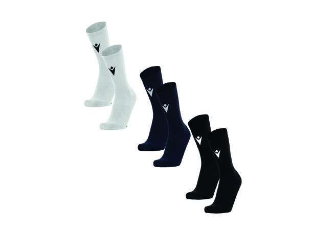 Macron Fixed sokker 2 pk BLK XS Sportssokker i bomullsmiks - Unisex 